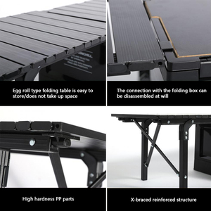 Açık yan açılış alüminyum alaşımlı kapak katlanır saklama kutusu araba gövde ev kamp kutusu araba organize kutusu - Product Image 5