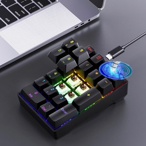 ¡YF20 20-Key Wired USB Type-c Ergonómico RGB Mini Teclado numérico mecánico para juegos de computadora de oficina y negocios en Stock! - Product Image 3
