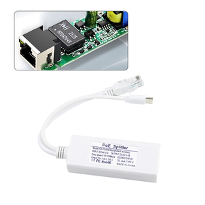 Gigabit PoE Splitter Entrada 48V Salida USB C 5V 2.4A con IEEE 802. 3AF/AT Estándar 10.100 Mbps para cámaras IP PoE - Product Image 3