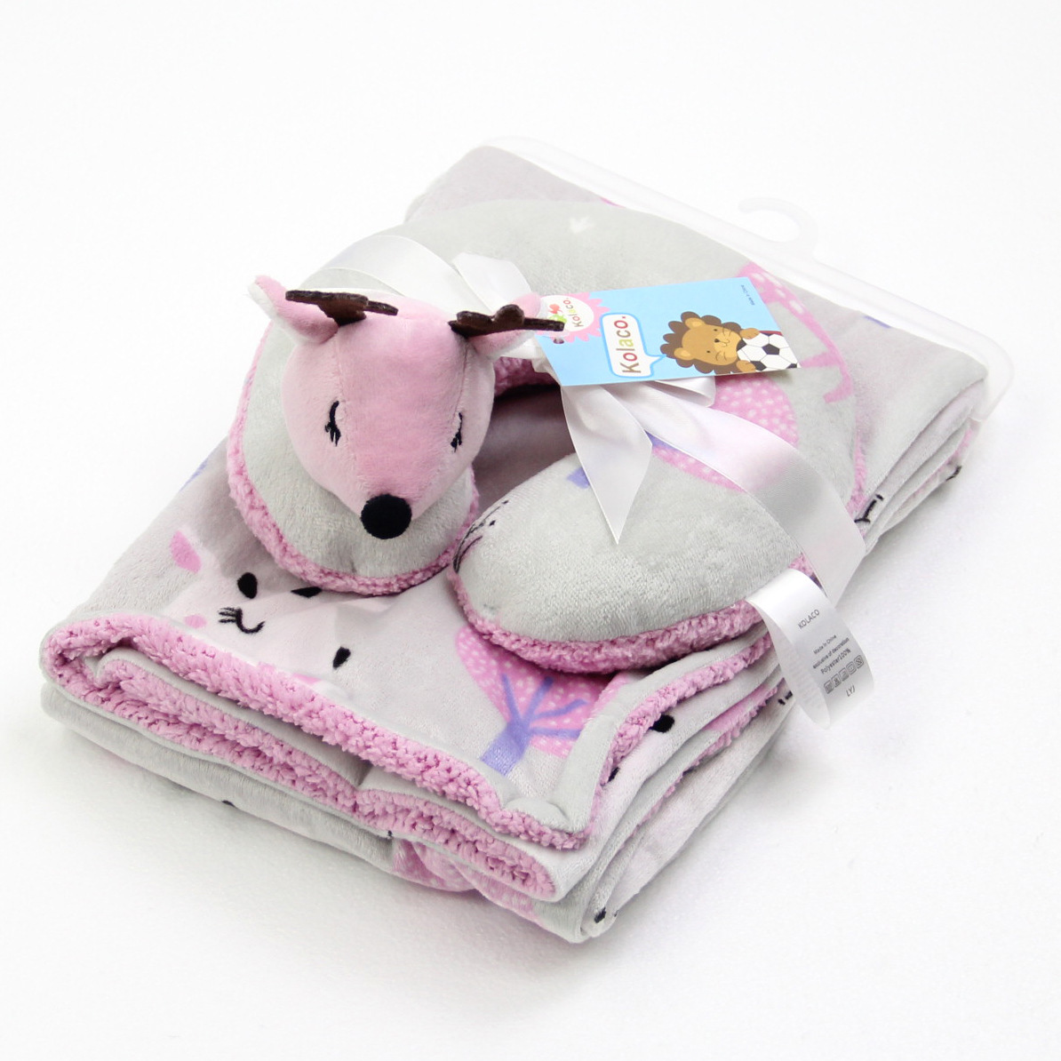 A-Cerf rose et blanc