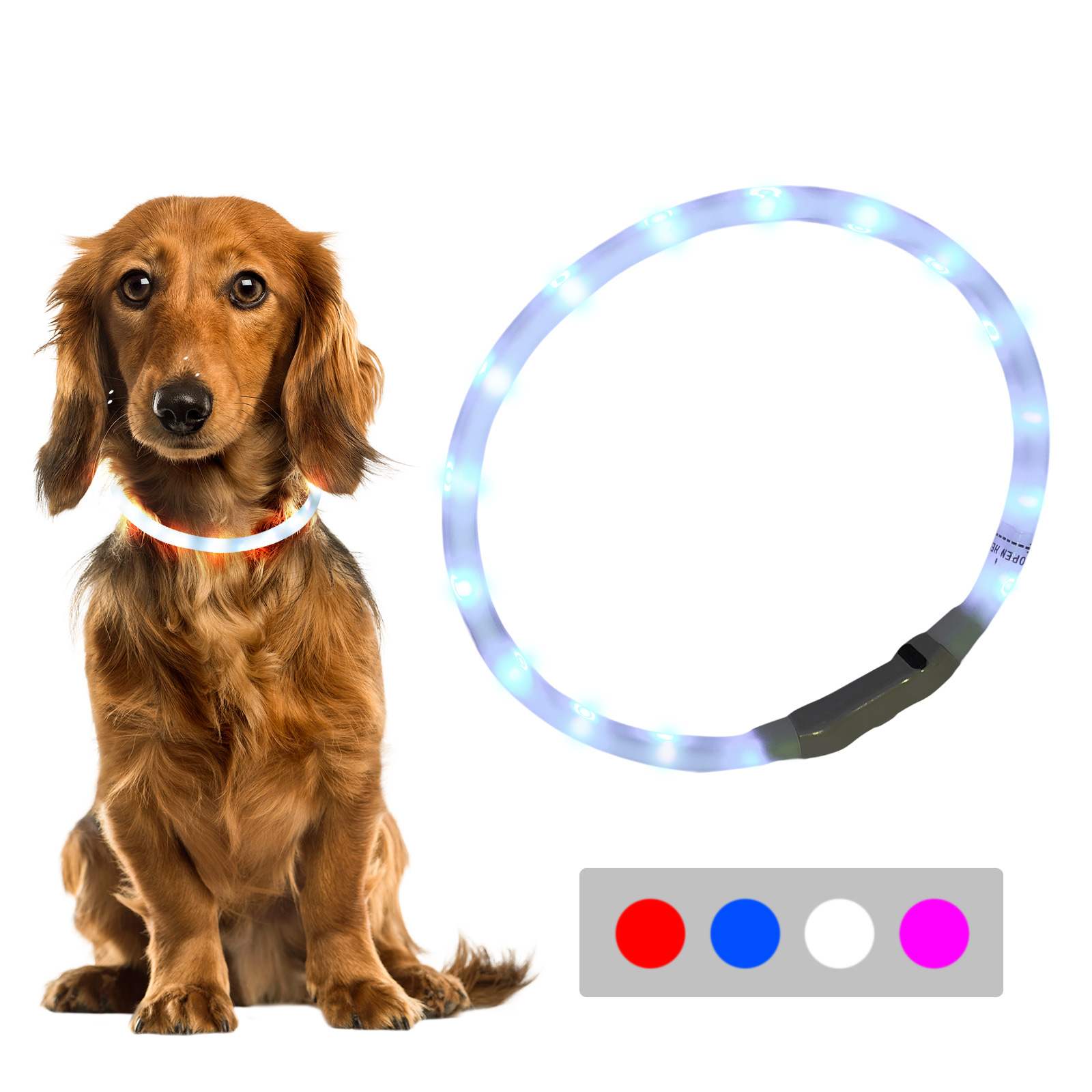 (Blanc + Rouge + Bleu + Rose) 4 couleurs de LED 8 modes
