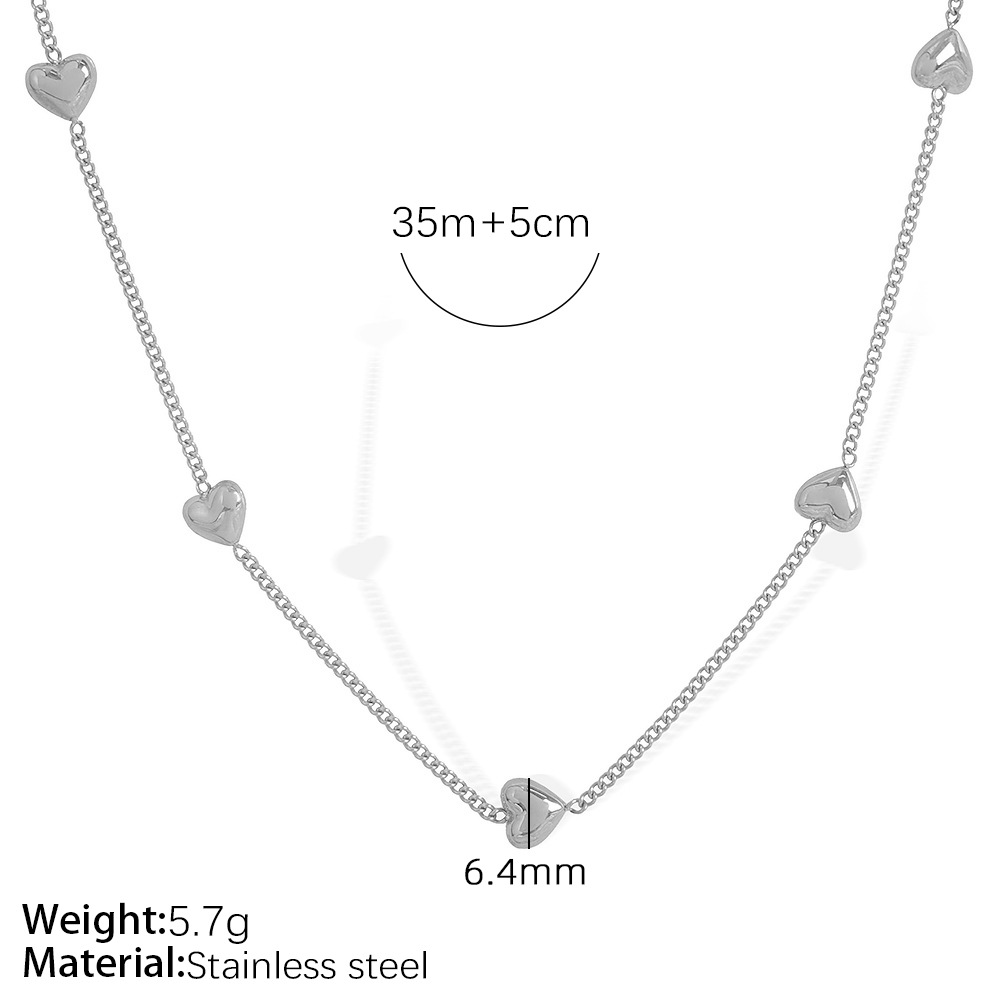 Collier en argent coeur vertical XL135
