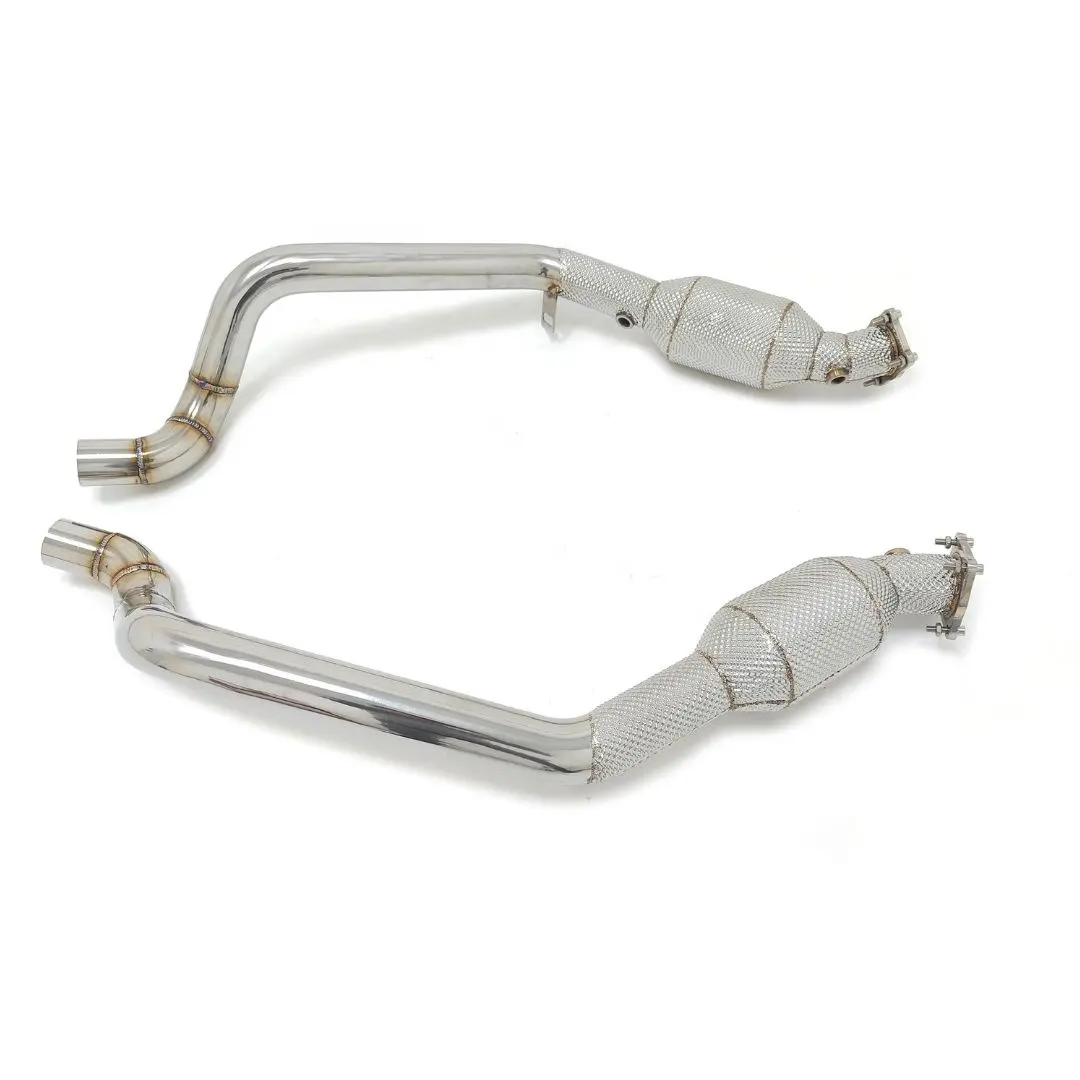 CSZ exhaust downpipes for Porsche Panamera 970 3.0T 3.6T V6/4.8T V8 performance upgrade straight pipes
