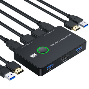 USB 3.0 Kvm Switch, zwei Computer teilen Tastatur-, Maus-und Drucker monitore Switcher