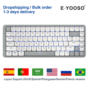 Factory Customized 84 Key Single Light Backlit Mechanical Gaming RGB Keyboard Hot Swappable Wired +2.4G + BT 3-mode Keyboard - Product Image 2