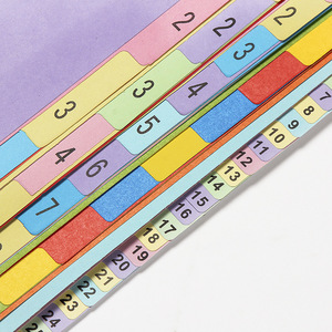 Kleurrijk 10 Tabs Kaarten Bindpapier Bestand Verdeler Milieuvriendelijk A4 Formaat Verschillende Index Pagina 11 Gaten Map 1Set/Opp Zak - Product Image 2