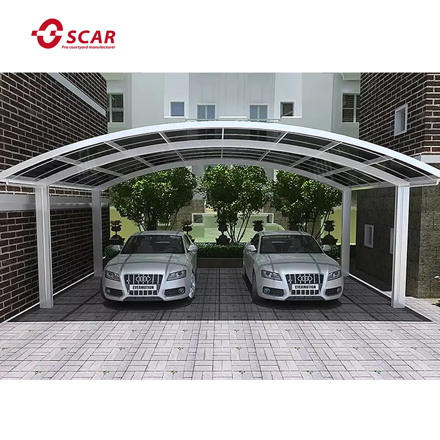 Préfabriqué pare-soleil port de voiture cantilever polycarbonate toit métal aluminium abri de voiture couverture garage tente auvent abris de voiture