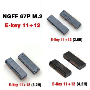 M.2ตัวเชื่อมต่อ67P E KEY 11 + 12 NGFF ซ็อกเก็ตเชื่อมต่อ SSD H = 2.0 / 3.2 / 4.2 M.2ช่องเสียบ SSD NGFF Socket - Product Image 1