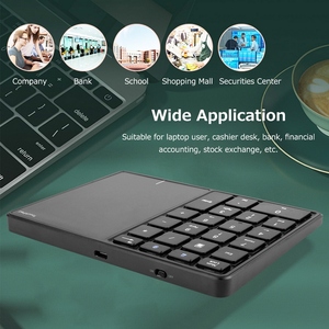 2.4G+BT4.2 <strong>Wireless</strong> Dual-mode Numeric <strong>Keyboard</strong> Portable 22 Keys Financial Accounting Office <strong>Keyboard</strong> with Touchpad Black