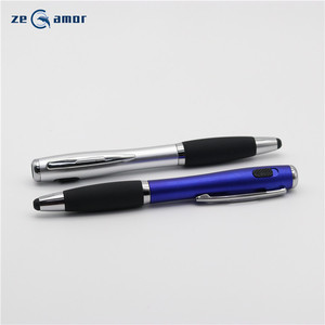 Zeamor lapiz promozionale logo personalizzato 3 in 1 multi funzione del telefono penna dello stilo di tocco HA CONDOTTO LA luce del flash con la torcia - Product Image 4