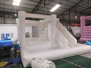 पार्टी रेंटल के लिए पूल जम्पर कैसल के साथ 18 फीट का सफेद इन्फ्लैटेबल बाउंस हाउस - Product Image 3