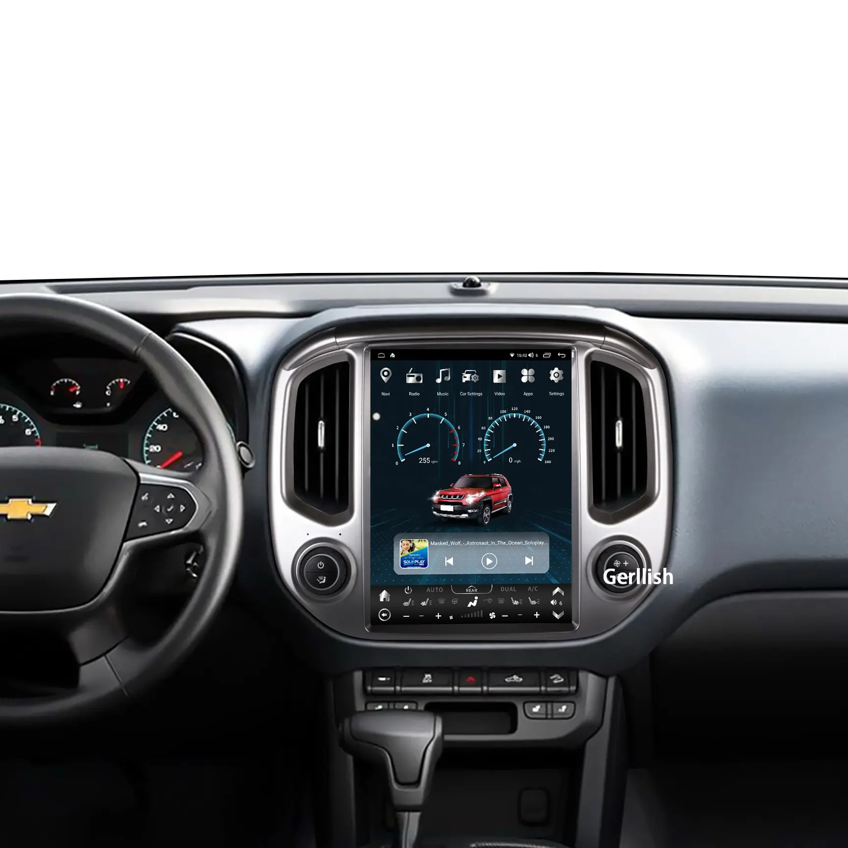 Radio estéreo Gerllish 12,1 Ihch para Chevrolet Colorado/GMC/Canyon 2015-2018, reproductor Multimedia para coche, navegación GPS Android