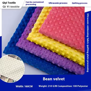 נוח חם בד פיג 'מה בד קטיפה עבור פעוטות soungewear banie סט 210gsm מעור קטיפה קריסטל קטיפה - Product Image 3