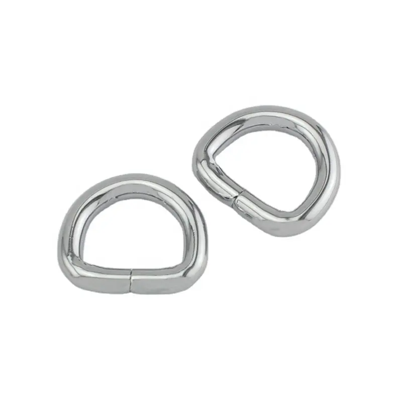 Nolvo World 6 colors 15*13 mm chrome metal D ring opened buckles for leather strap 5/8" bag hanger DIY high end bag hardware