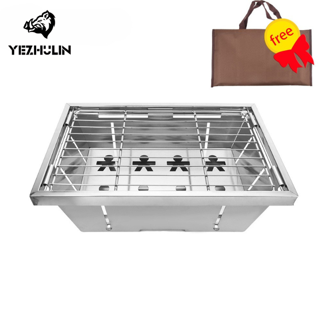 เตาย่างถ่านสีเงิน