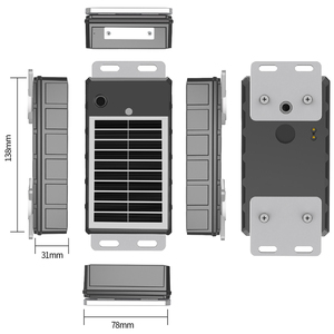 Năng lượng mặt trời-powered IP67 không thấm nước <span class=keywords><strong>GPS</strong></span> Tracker GSM Android App lbs không dây thiết bị định vị chống bụi 4 gam Mạng GLONASS PC - Product Image 2
