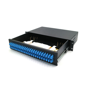 48 Core 1u Sliding Type Rack Mount Terminal Box Odf 24 Port Fiber Optic <strong>Patch</strong> <strong>Panel</strong> - Product Image 3