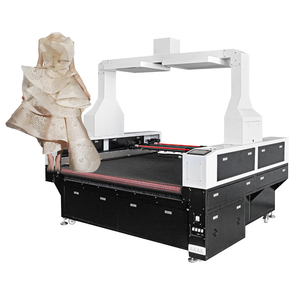 Máquina de corte láser de tela de CO2 multifuncional 1816 para textiles, cuero y papel, soportes refrigerados por agua, formatos AI LAS DXF DST - Product Image 1