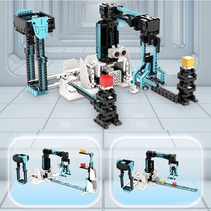 875 Uds STEM programación educativa bloques de construcción juguete montaje científico brazo robótico inteligente ingeniería kits de bloques de construcción