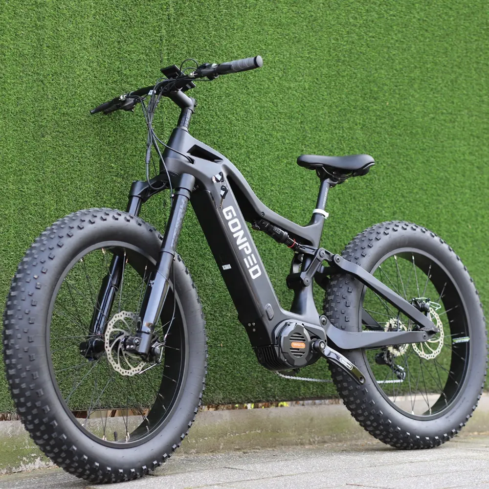 Bafang-bicicleta eléctrica ultra M620, de carbono, motor de 2021 W y 48v, suspensión completa, neumático ancho, 1000