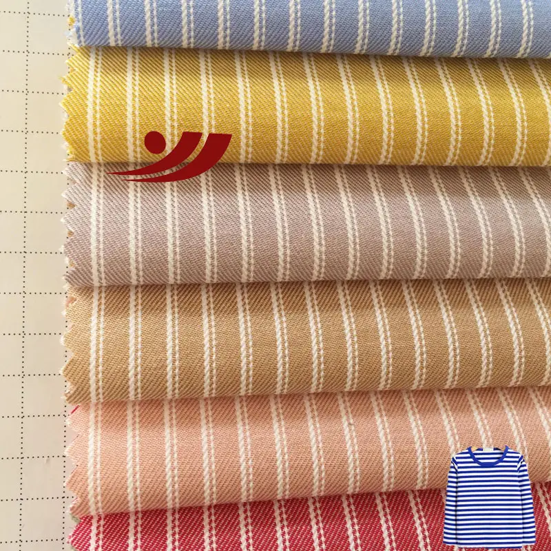 JJY8644 Skin-friendly fabric 79.7% nylon 4.7% polyester fiber 15.6% spandex 160gsm stripe fabric for cool stripes polo shirt
