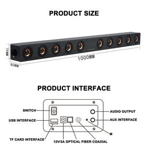 带有6英寸有线低音炮光学tf卡USB AUX输入同轴电视和家庭影院系统的2.1通道条形音箱 - Product Image 3