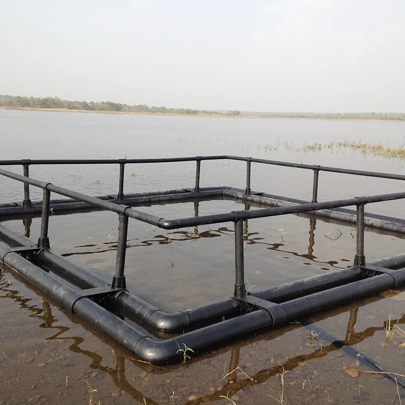 HDPE fish culture floating net cage with double fish net