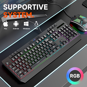 Umila 104 Tasten Standard Türkische Sprache Teclados Gaming USB RGB Multifunktion ale computer kompatible Gaming-Tastatur klavye - Product Image 2
