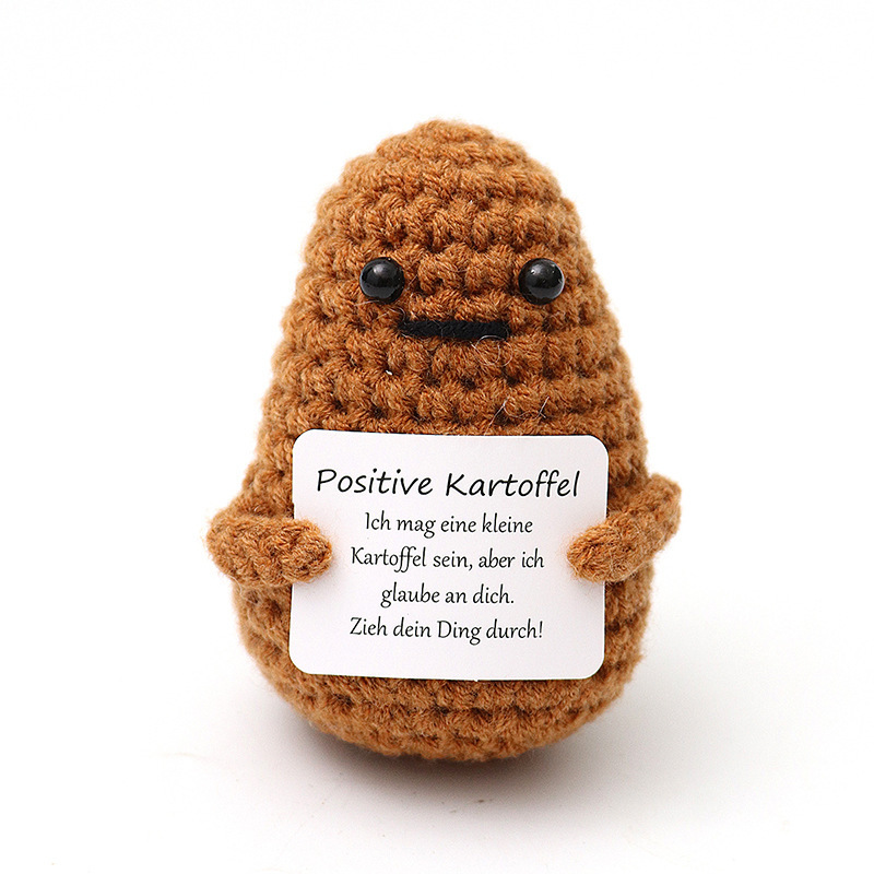 Potato dark brown white carden p card