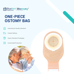 BLUENJOY peralatan medis, kantong kolostomi dapat dikeringkan satu bagian dengan penutup perekat dan Filter arang, tas Ostomy karbon - Product Image 3