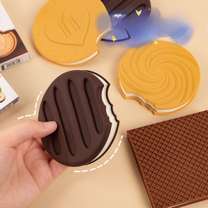 迷你豆笔记本创意饼干设计口袋笔记本聚氯乙烯封面学生留言书 - Product Image 1