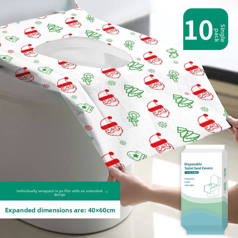 Pères Noël imprimés blancs 40*60cm (10 pièces/sac)
