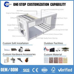 Casa contenedor paquete plano desmontable diseño de oficina prefabricado edificio modular personalizable - Product Image 4