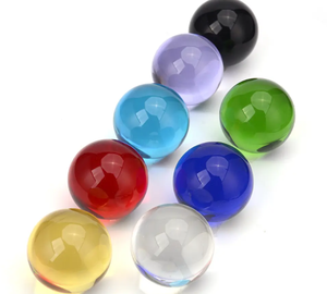 風水装飾用カラークリスタルガラスレンズ滑らかな丸いボール球 - Product Image 1