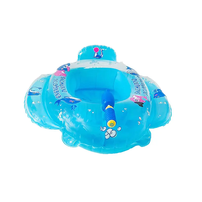 Màu xanh cá heo bơi vòng PVC nhựa Inflatable bơi vòng hồ bơi thiết bị
