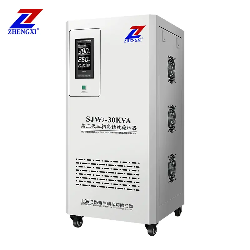 SJW3-30KVA kunden spezifische LCD-Anzeige 380V bis 260V/450V Spannungs stabilisator 50/60Hz Wechselstrom-Dreiphasen-automatischer Spannungs regler