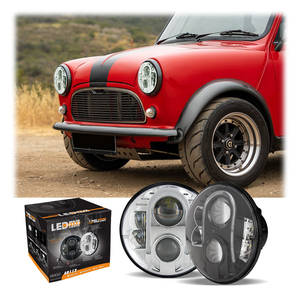 Otomatik Offroad lamba 7 inç yuvarlak Led far 80W yüksek/düşük ışın ile üç renk park lambası Wrangler için - Product Image 5