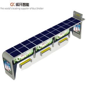 Moderne Buitenreclame Display Rechthoekig Bushokje Met Geïntegreerde Lichtbak - Product Image 4