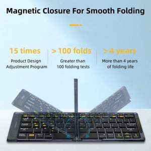 Popular Design Wireless Folding <strong>Keyboard</strong> Mini Wireless <strong>Keyboard</strong> Foldable Mini <strong>Bluetooth</strong> <strong>Keyboard</strong> - Product Image 6