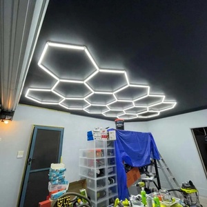 Vista officina Auto immagine più grande cornice blu alluminio colorata luce esagonale Garage - Product Image 3