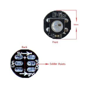 100LEDs WS2812B LED piksel modülü 5050 RGB dahili 2812 IC adreslenebilir ısı dağılımı SMD küçük yuvarlak kurulu işık dize parça - Product Image 5