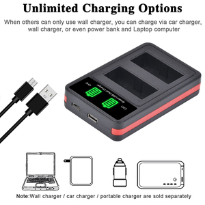 DMW-BLH7 BLH7 BLH7PP BLH7E LED USB 2พอร์ตสำหรับเครื่องชาร์จ PANA Sonic LUMIX DMC-GM1 DMC-GM5กล้อง DMC-GF7 - Product Image 5