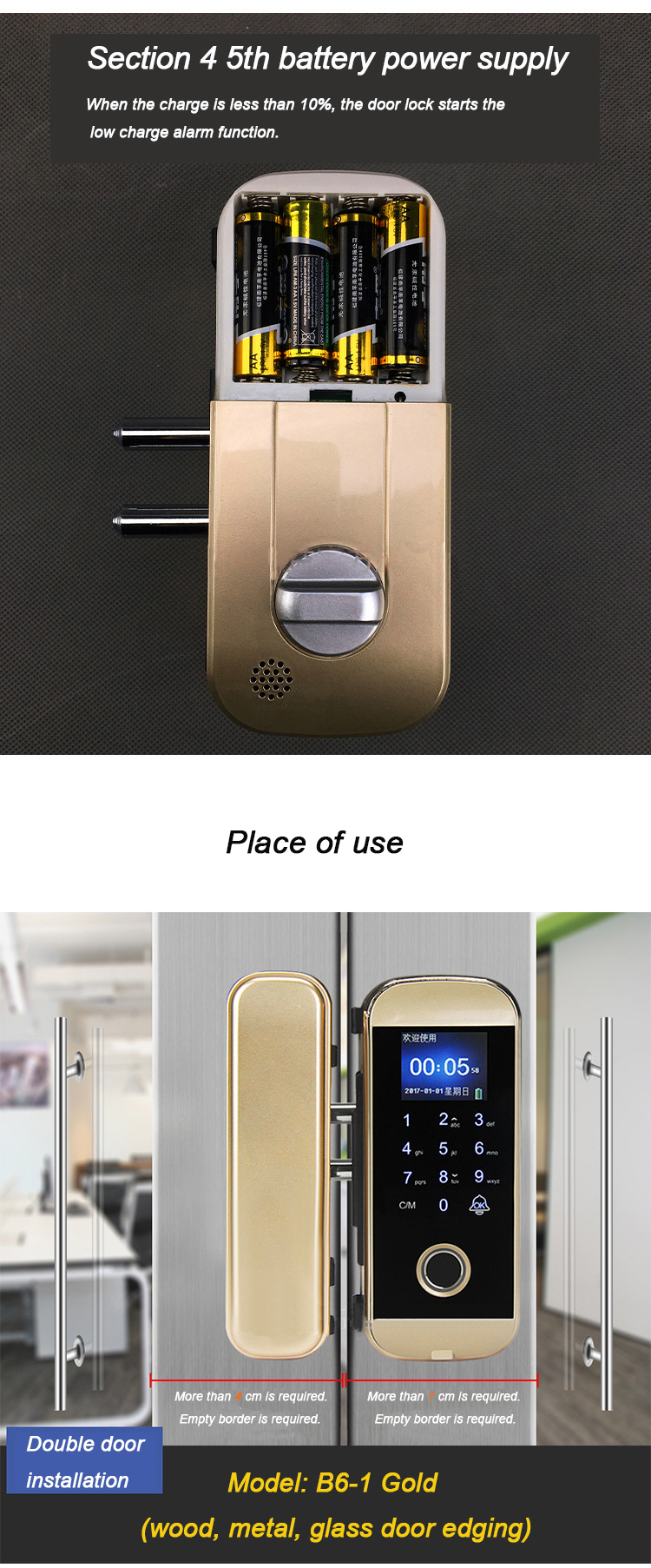 Smart glass door fingerprint lock password APP digital data entry from home lock 2022 digital lock guangdong candado inteligente