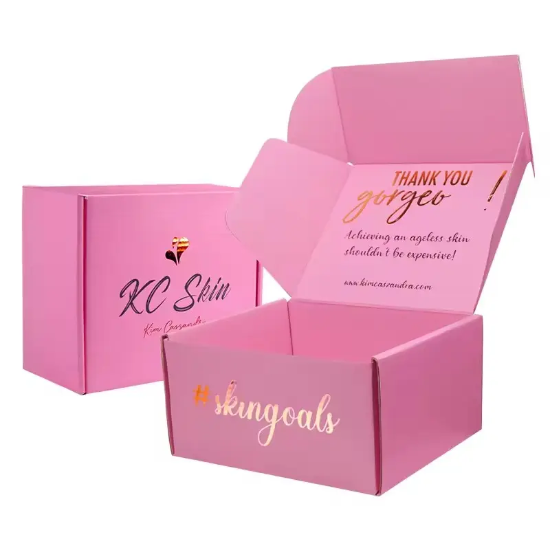 Hot Sale Custom Printing Luxury Gold Foil Cosmetic Gift Box Shipping Mailer Boxes With High Quality