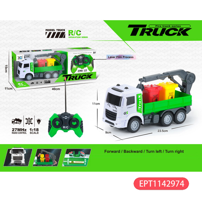 EPT1142974-4CH poubelle d'assainissement rc peut transporter la voiture (48pcs/ctn)