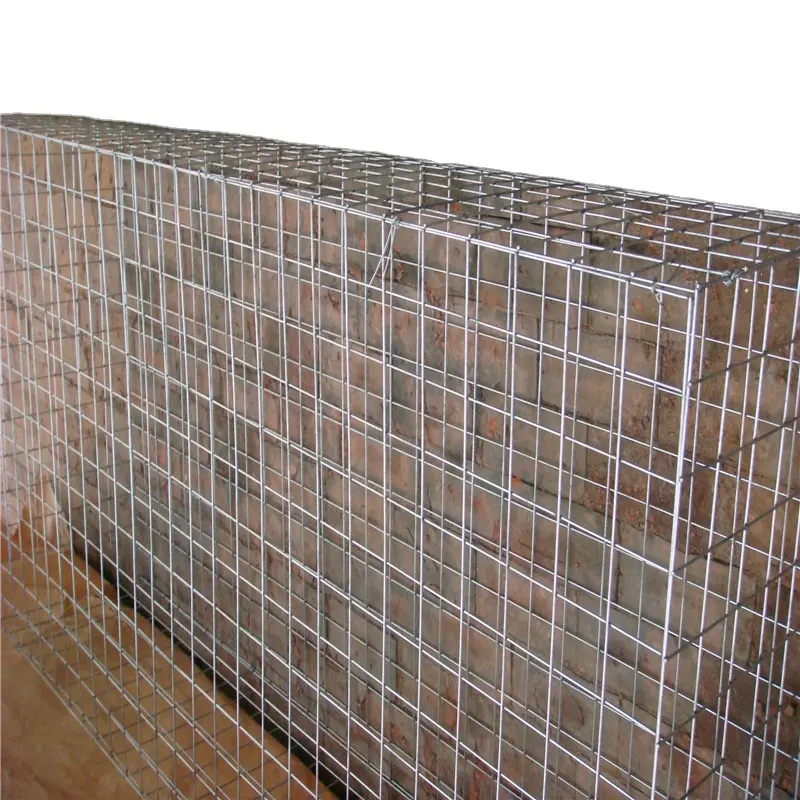 Vendite calde Zincato saldata di gabion rete metallica per decorare la parete con la pietra 100x100mm