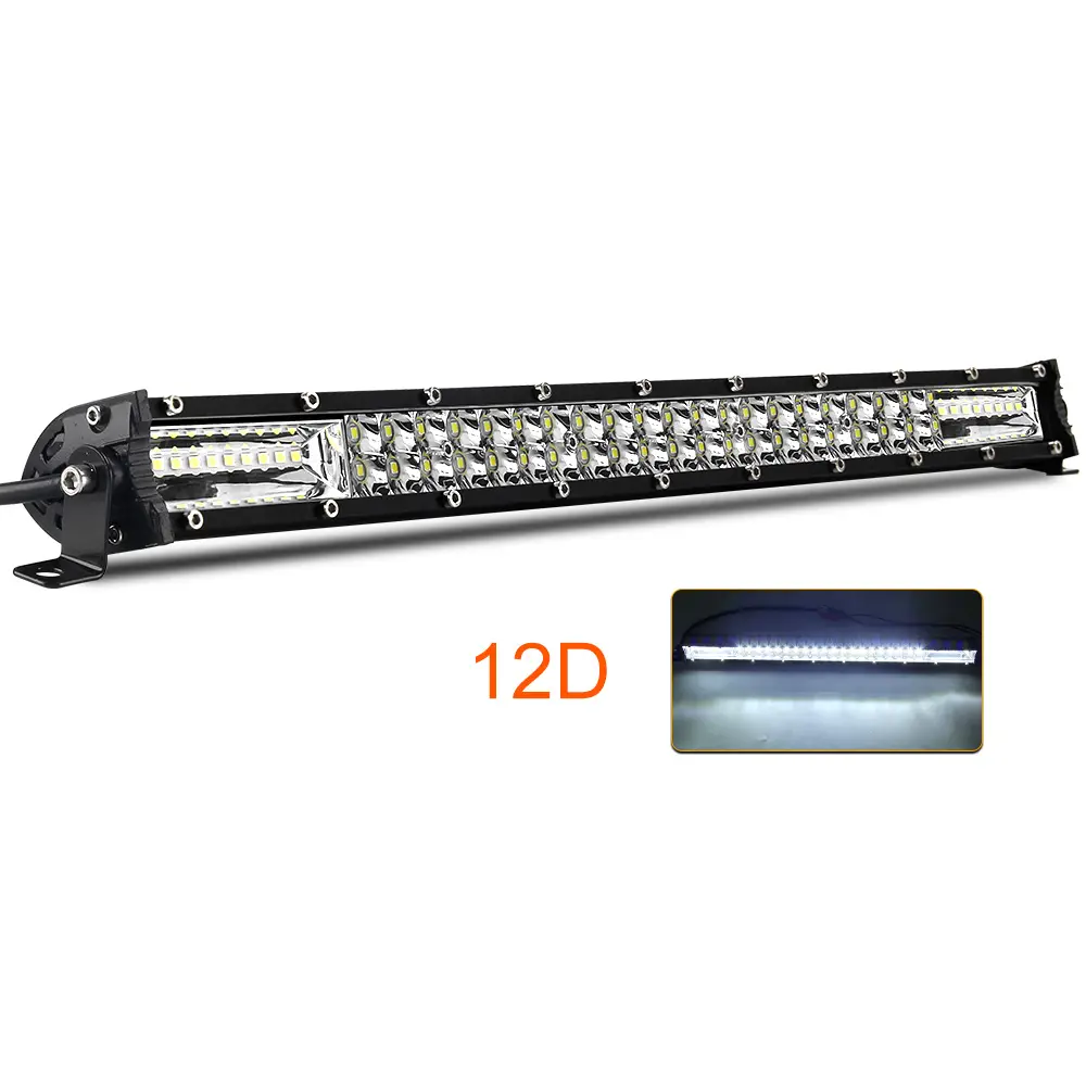 Auxtings-barre lumineuse Led pour voiture tout-terrain 12V 24V, capacité 20, 32 pouces, réflecteur 12D, pas cher, pour véhicule tout-terrain