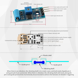 Arduino用SW-420振動センサーモジュール振動スイッチ警報センサーモジュール - Product Image 3