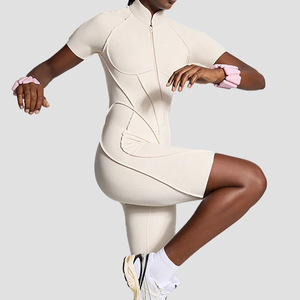 איכות גבוהה חדש activewear בגדי ספורט 1PC חצי רוכסן יוגה נשים סרבל - Product Image 3