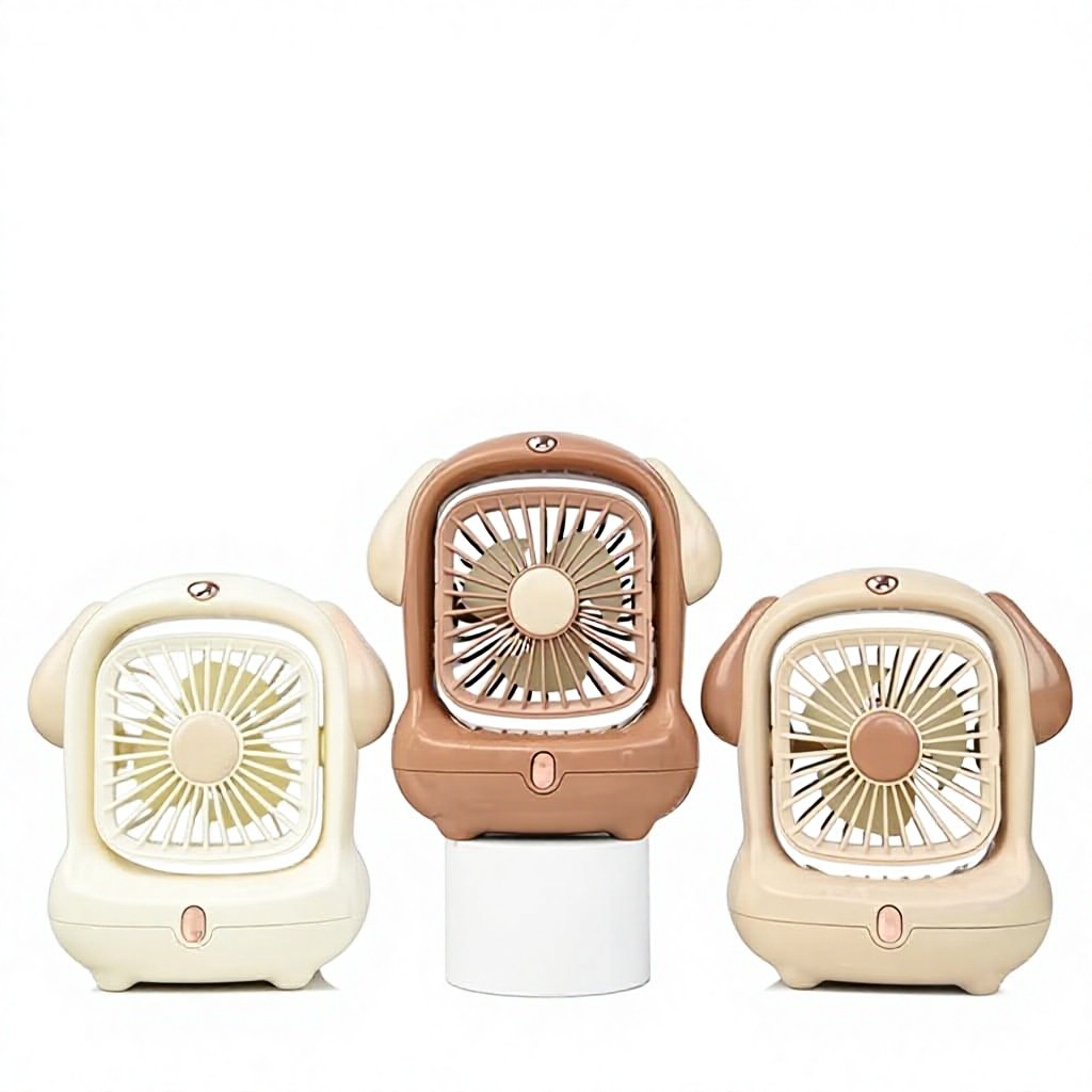 mixXQ151897 Ventilateur de table en forme de chien mignon Milk faye aye